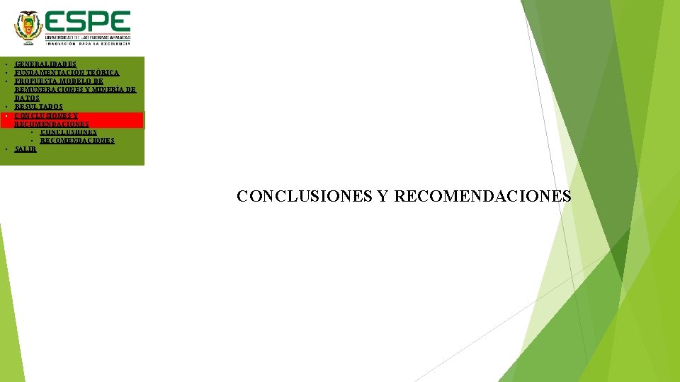  • GENERALIDADES • FUNDAMENTACIÓN TEÓRICA • PROPUESTA MODELO DE REMUNERACIONES Y MINERÍA DE