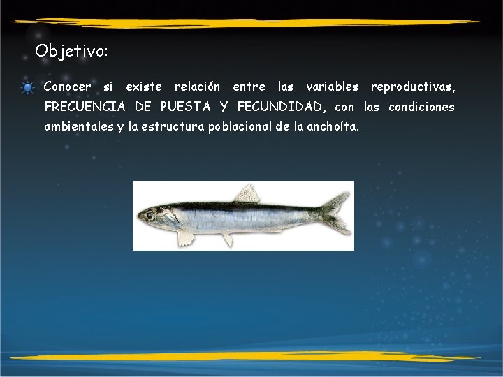 Objetivo: Conocer si existe relación entre las variables reproductivas, FRECUENCIA DE PUESTA Y FECUNDIDAD,