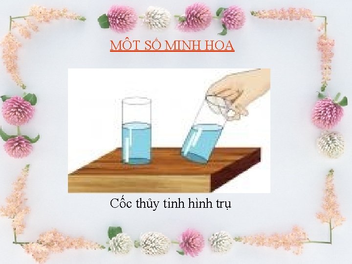 MỘT SỐ MINH HỌA Cốc thủy tinh hình trụ 