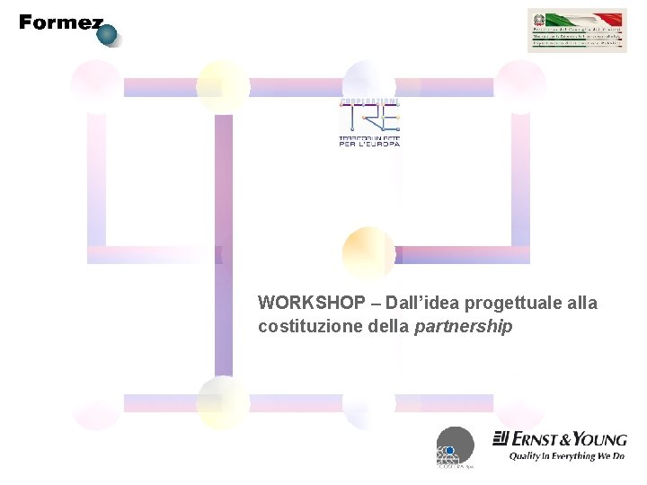 WORKSHOP – Dall’idea progettuale alla costituzione della partnership 