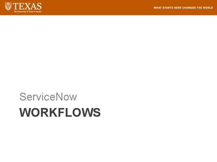 Service. Now WORKFLOWS 