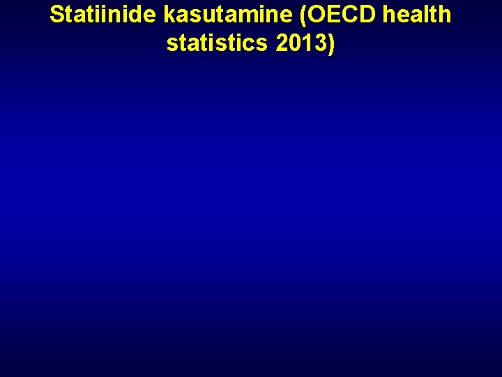 Statiinide kasutamine (OECD health statistics 2013) 