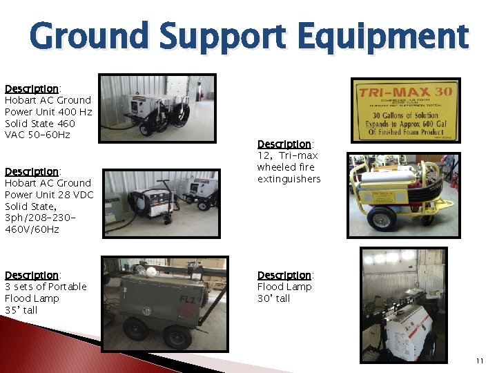 Ground Support Equipment Description: Hobart AC Ground Power Unit 400 Hz Solid State 460