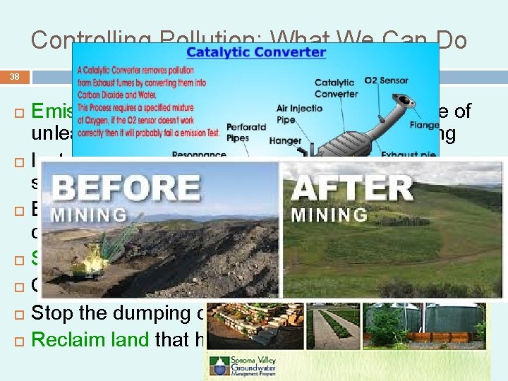 Controlling Pollution: What We Can Do 38 Emission controls on automobiles and the use Controlling Pollution: What We Can Do 38 Emission controls on automobiles and the use