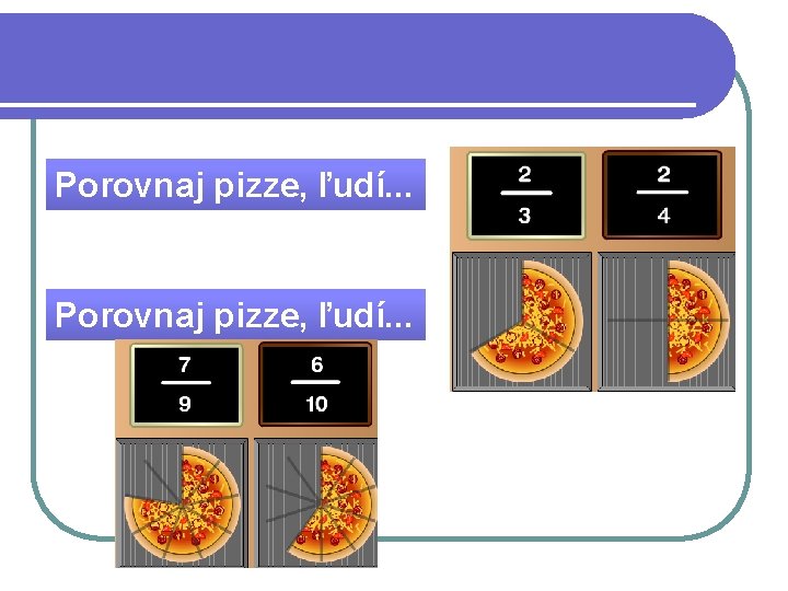 Porovnaj pizze, ľudí. . . 