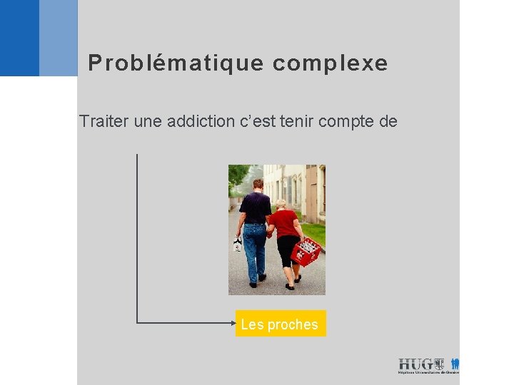 Problématique complexe Traiter une addiction c’est tenir compte de Les proches 