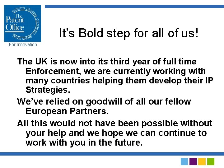 It’s Bold step for all of us! For Innovation The UK is now into