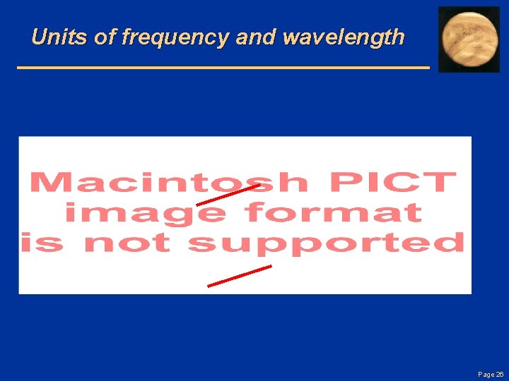 Units of frequency and wavelength Page 26 