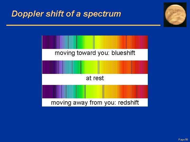 Doppler shift of a spectrum Page 58 