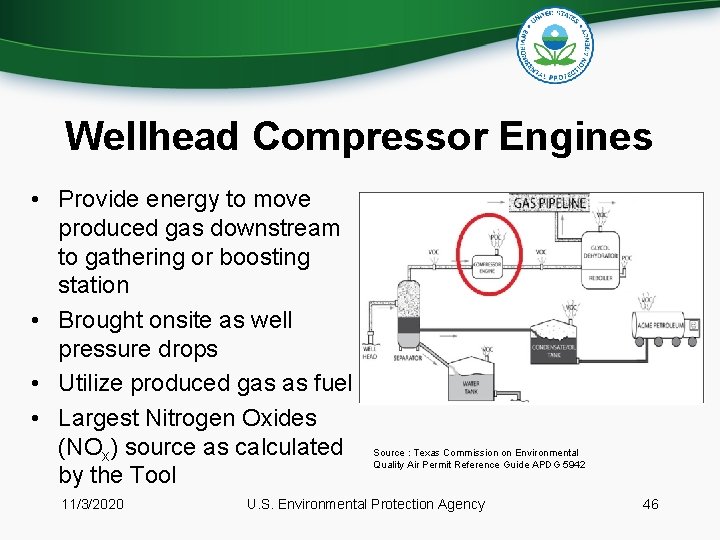 Wellhead Compressor Engines • Provide energy to move produced gas downstream to gathering or