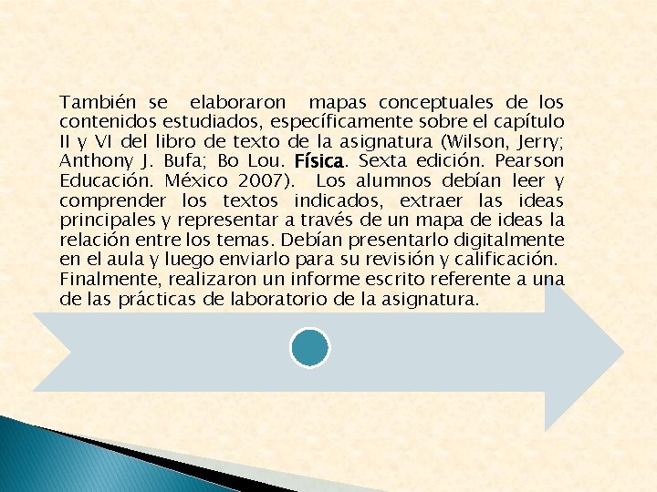 También se elaboraron mapas conceptuales de los contenidos estudiados, específicamente sobre el capítulo II