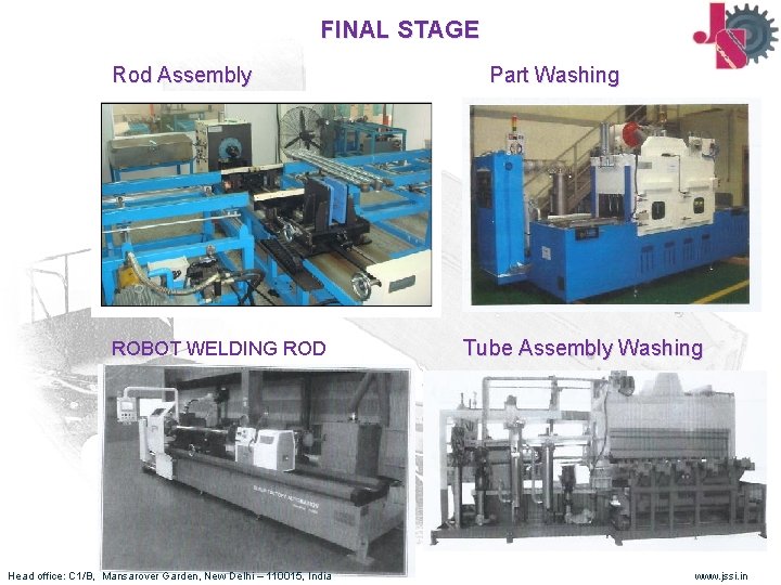 FINAL STAGE Rod Assembly ROBOT WELDING ROD Part Washing Tube Assembly Washing Head office: