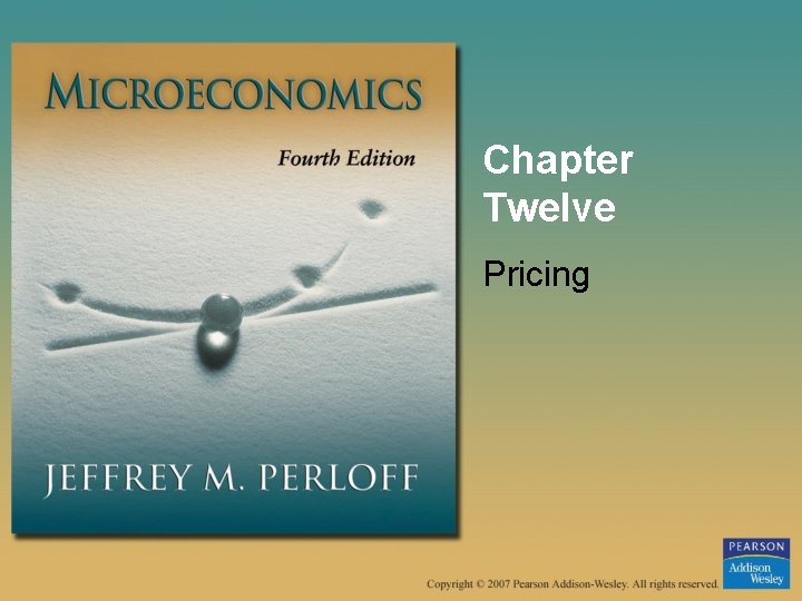 Chapter Twelve Pricing 