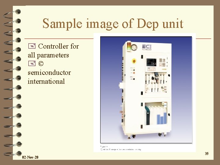 Sample image of Dep unit + Controller for all parameters +© semiconductor international 02 Sample image of Dep unit + Controller for all parameters +© semiconductor international 02