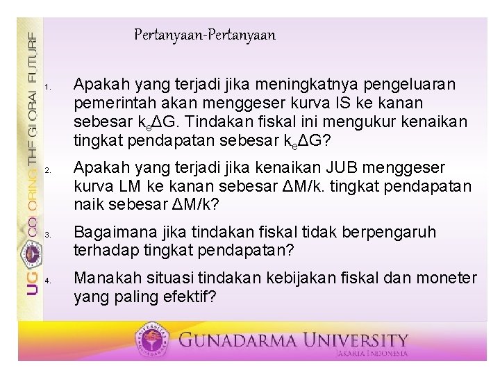 Kombinasi Kebijakan Fiskal Dan Moneter Pertemuan Ke7 Dr