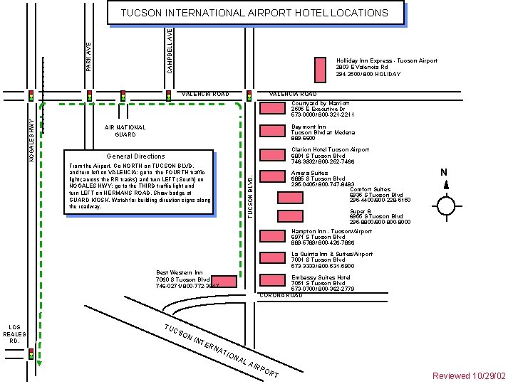 PARK AVE CAMPBELL AVE TUCSON INTERNATIONAL AIRPORT HOTEL LOCATIONS Holliday Inn Express - Tucson