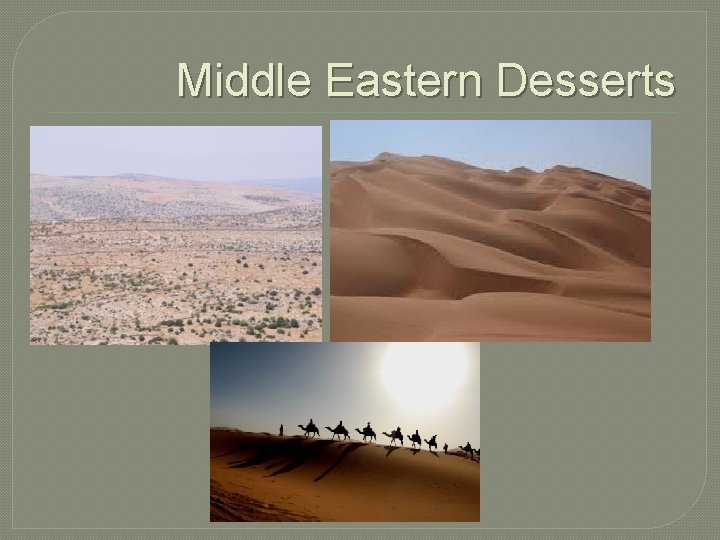 Middle Eastern Desserts 