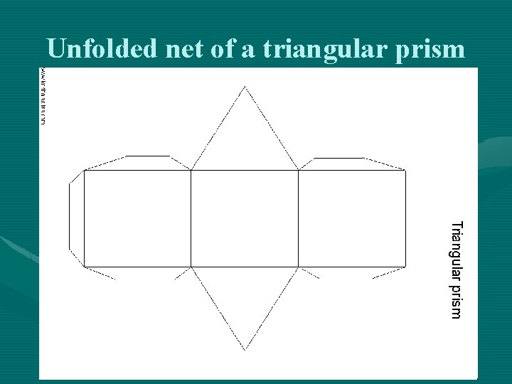 Unfolded net of a triangular prism 