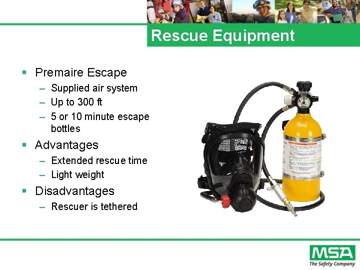 Rescue Equipment § Premaire Escape – Supplied air system – Up to 300 ft