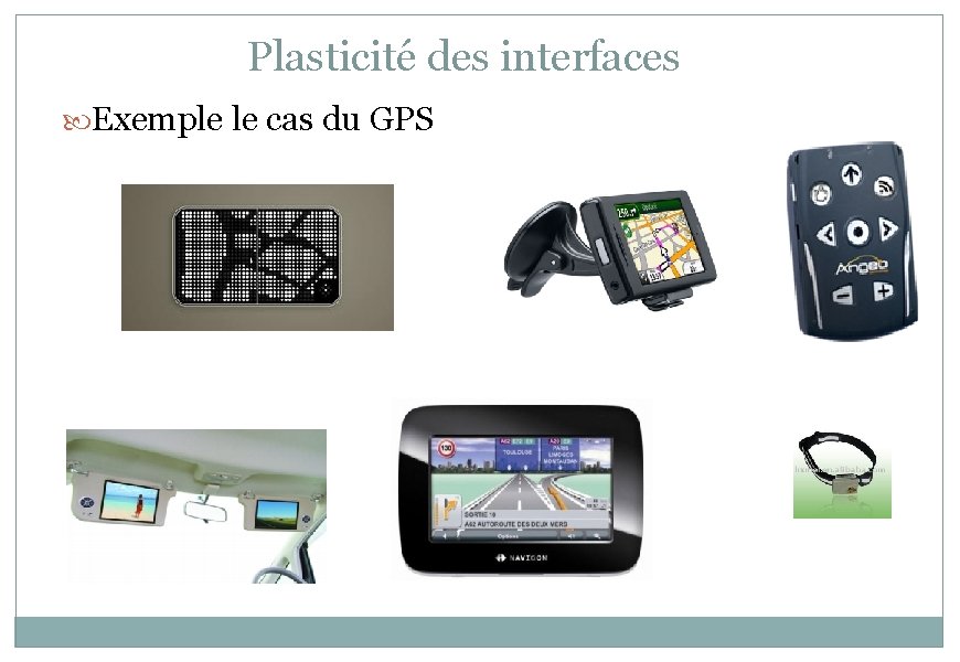 Plasticité des interfaces Exemple le cas du GPS 