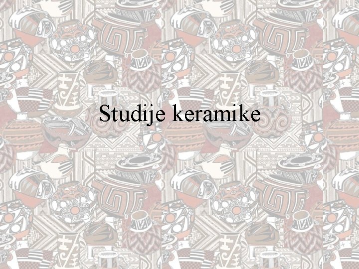 Studije keramike Studije keramike