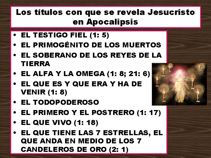 Los títulos con que se revela Jesucristo en Apocalipsis • EL TESTIGO FIEL (1: