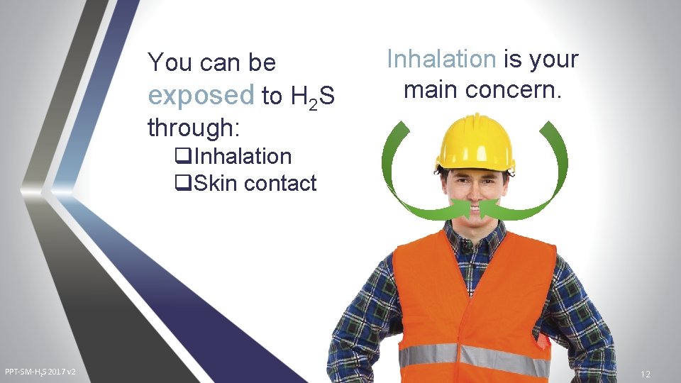 You can be exposed to H 2 S through: Inhalation is your main concern.