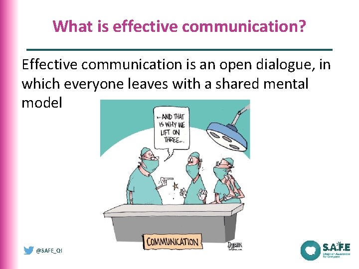 What is effective communication? Effective communication is an open dialogue, in which everyone leaves