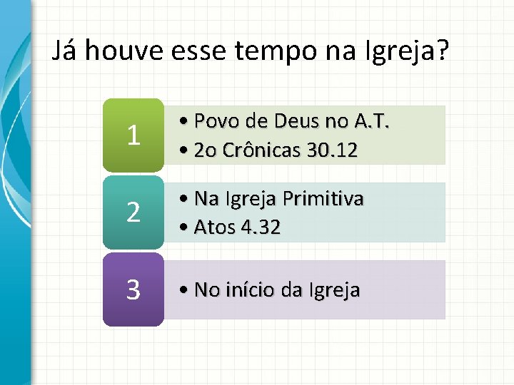 Já houve esse tempo na Igreja? 1 • Povo de Deus no A. T.