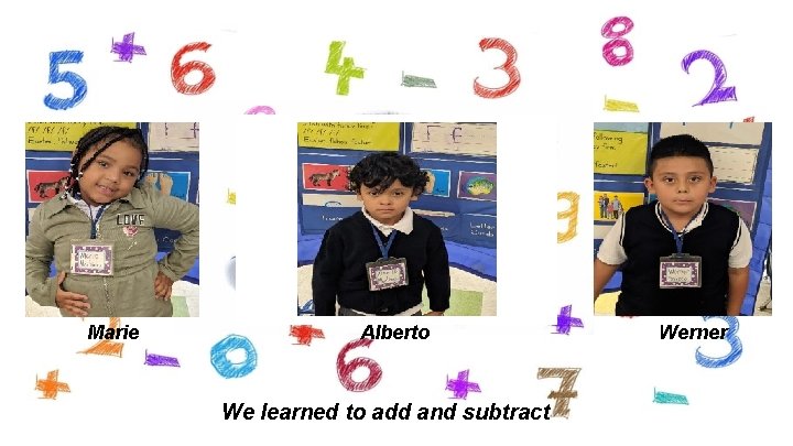 Marie Alberto We learned to add and subtract Werner 