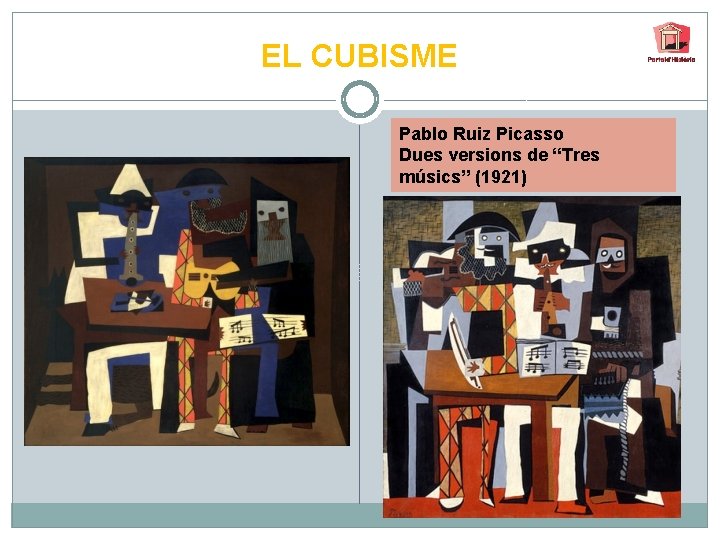 EL CUBISME Pablo Ruiz Picasso Dues versions de “Tres músics” (1921) 