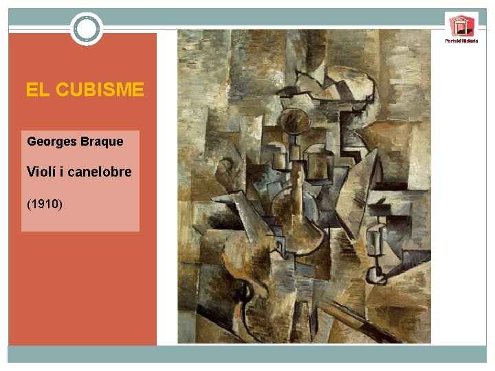 EL CUBISME Georges Braque Violí i canelobre (1910) 