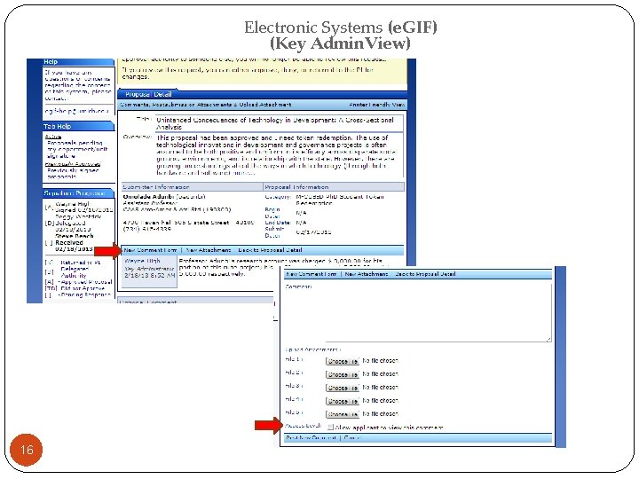 Electronic Systems (e. GIF) (Key Admin. View) 16 