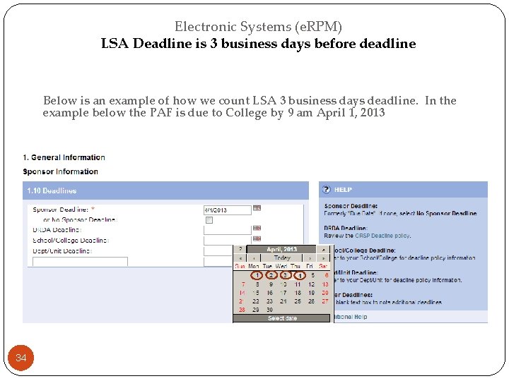 Electronic Systems (e. RPM) LSA Deadline is 3 business days before deadline Below is