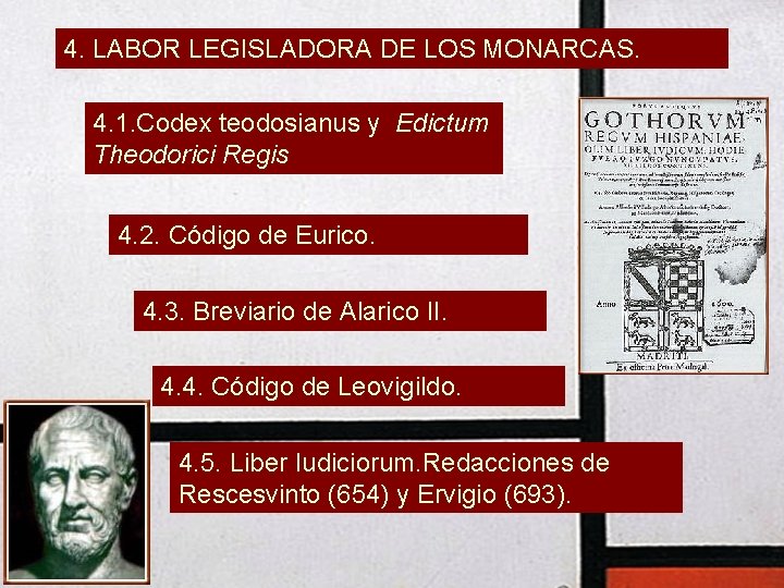 4. LABOR LEGISLADORA DE LOS MONARCAS. 4. 1. Codex teodosianus y Edictum Theodorici Regis