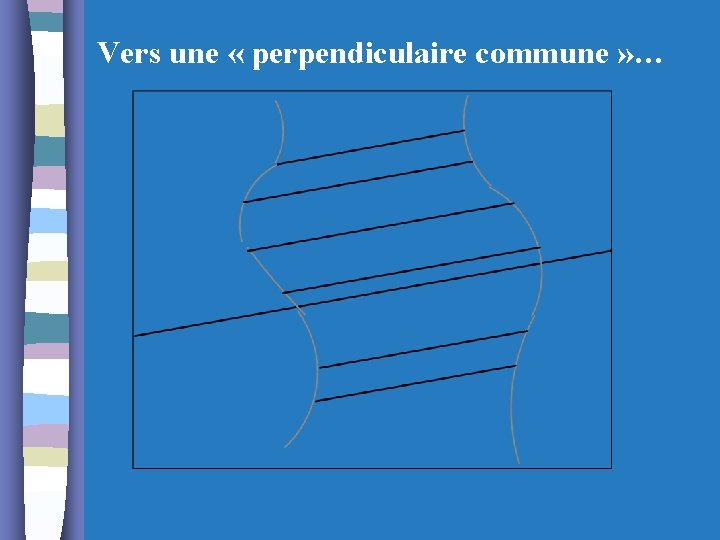 Vers une « perpendiculaire commune » … 