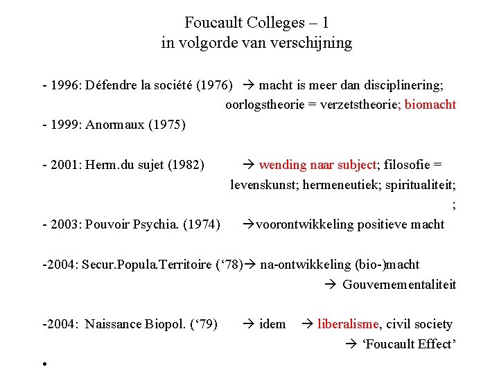 Foucault Colleges – 1 in volgorde van verschijning - 1996: Défendre la société (1976)