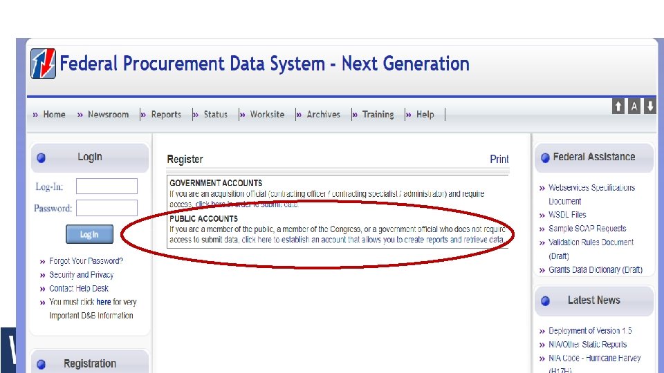 Creating an FPDS-NG Account 9 th Annual Veteran Entrepreneur Training Symposium May 29 –