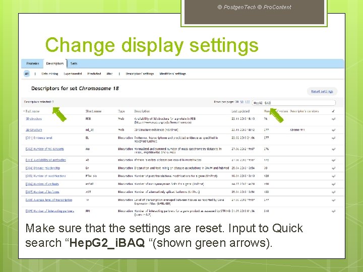 © Postgen. Tech © Pro. Content Change display settings Make sure that the settings