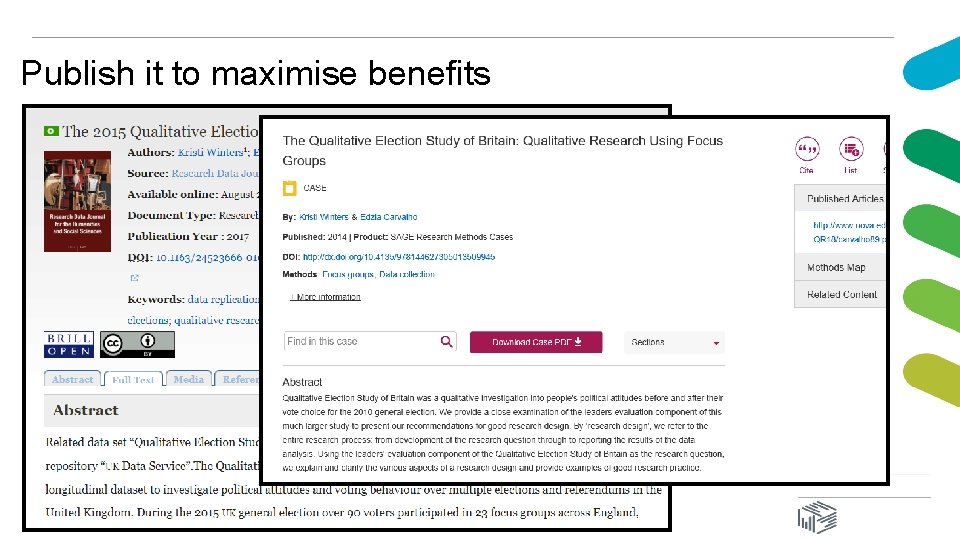Publish it to maximise benefits 