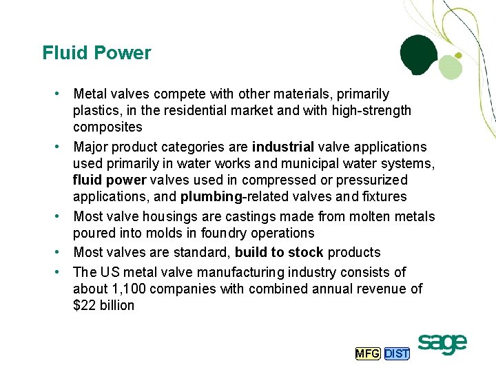 Fluid Power • Metal valves compete with other materials, primarily plastics, in the residential