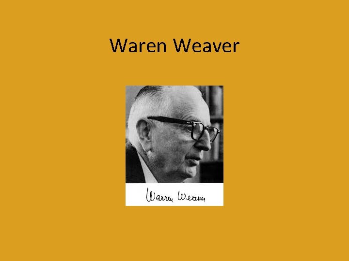 Waren Weaver 