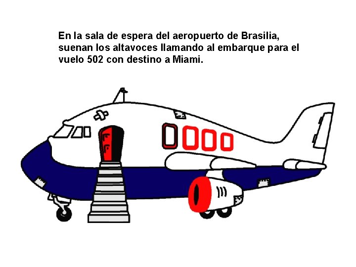 En la sala de espera del aeropuerto de Brasilia, suenan los altavoces llamando al