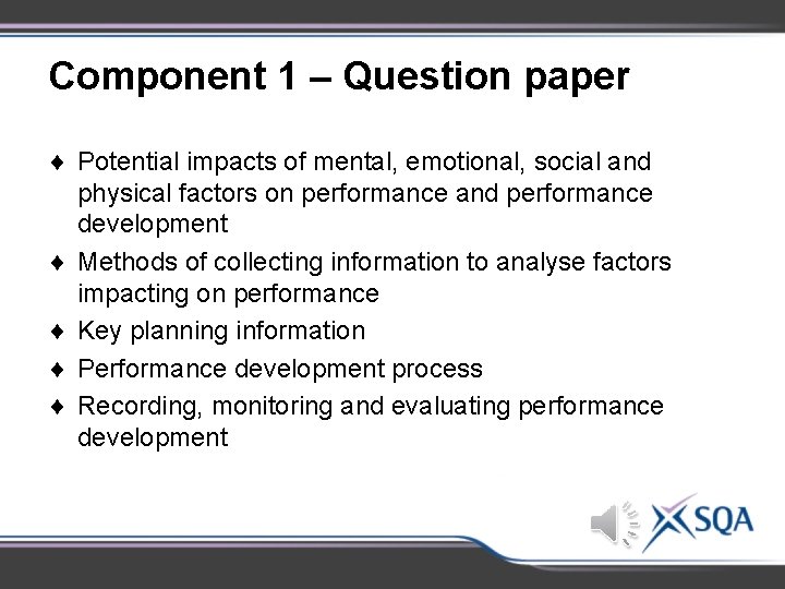 Component 1 – Question paper Potential impacts of mental, emotional, social and physical factors