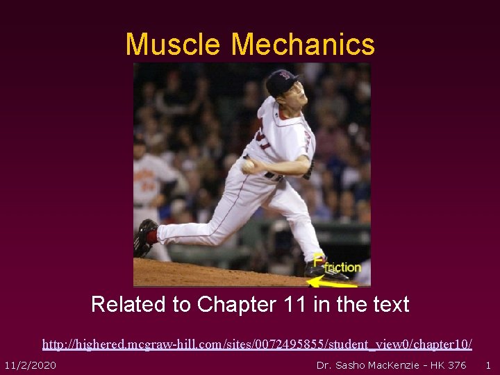 Muscle Mechanics Related to Chapter 11 in the text http: //highered. mcgraw-hill. com/sites/0072495855/student_view 0/chapter Muscle Mechanics Related to Chapter 11 in the text http: //highered. mcgraw-hill. com/sites/0072495855/student_view 0/chapter
