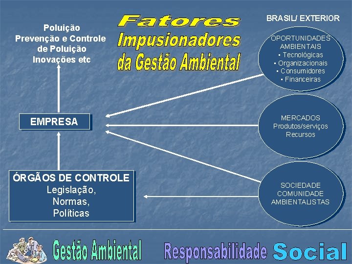 BRASIL/ EXTERIOR Poluição Prevenção e Controle de Poluição Inovações etc EMPRESA ÓRGÃOS DE CONTROLE