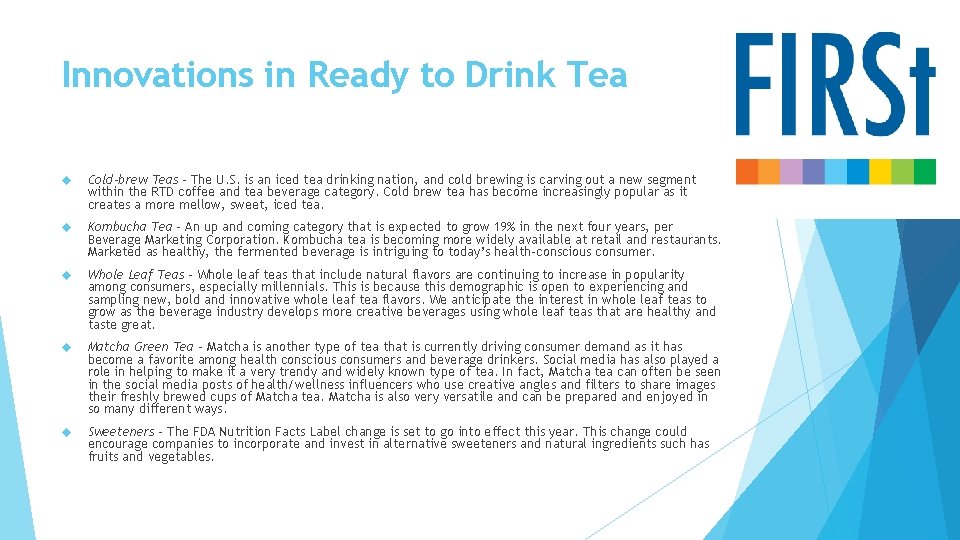 Innovations in Ready to Drink Tea Cold-brew Teas – The U. S. is an