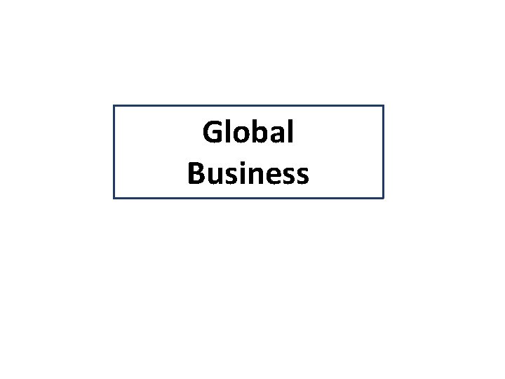 Global Business 