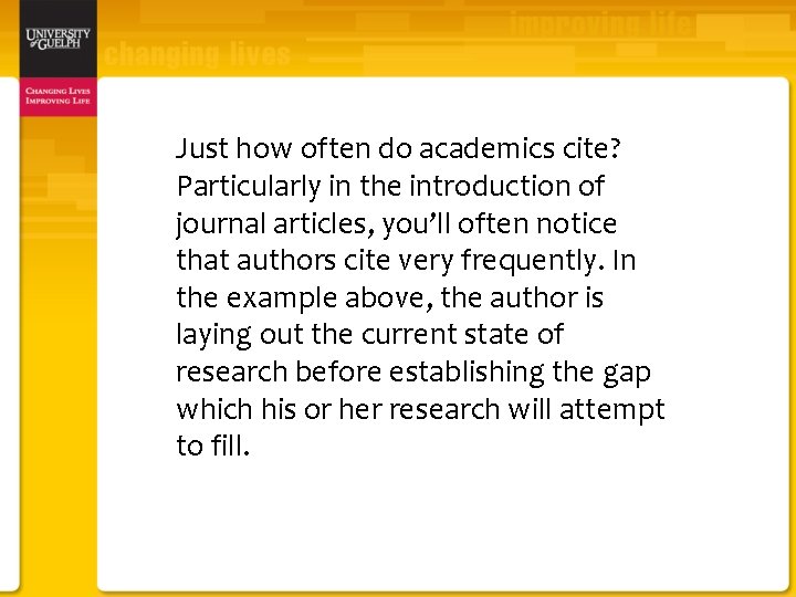 Just how often do academics cite? Particularly in the introduction of journal articles, you’ll