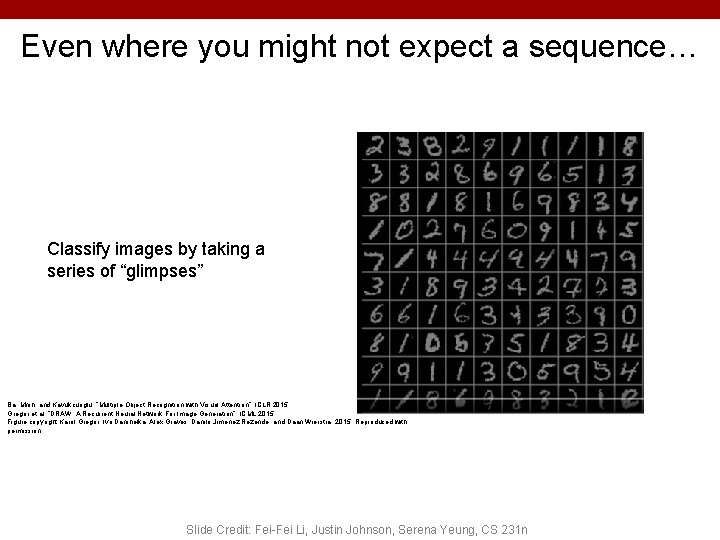 Even where you might not expect a sequence… Classify images by taking a series